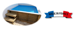 mini piscina de madera vista