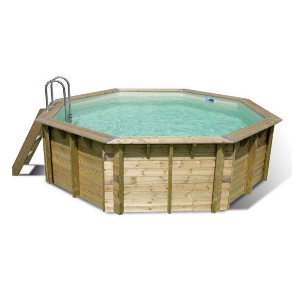 imagen piscina de madera Ocea 4,30m x 1,20m (liner Beige) 11