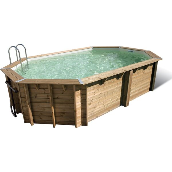 imagen piscina de madera maciza 610 x 400 cm