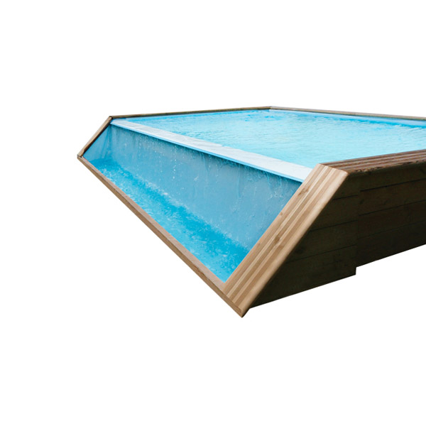 imagen piscina de madera Quartoo con desbordamiento