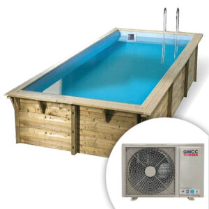 Piscina climatizada de madera 4,50 x 2,50m