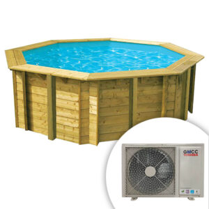 piscina de madera climatizada All in One 360cm