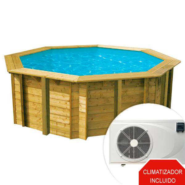 imagen piscina de madera climatizada All in One