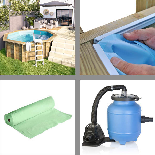 Copertura Invernale Isotermica Per Piscina Rotonda In Legno Lili SunBay 255 Cm – 400 Micron, Protezione Antigelo E Detriti