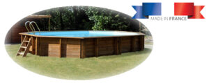 piscina de madera vermela vista