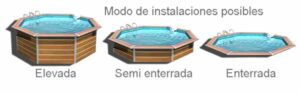 imagen piscina de madera egine instalación