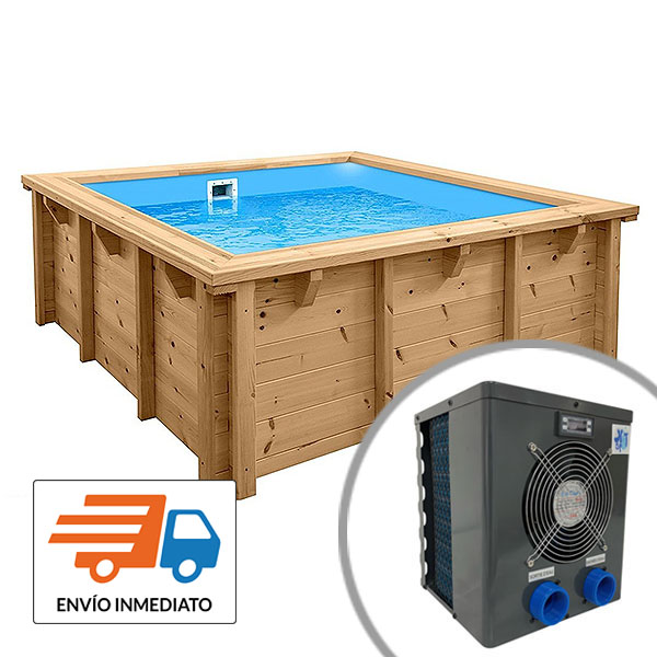 imagen piscina de madera climatizada Java
