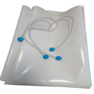 Protector de enrollador reflectante blanco con 2 sandoviles para manta térmica