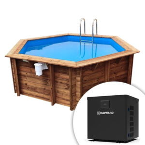 piscina de madera azura 4,10m climatizada