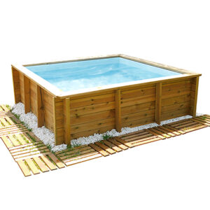 Piscina de madera climatizada Athena One 2,26 x 2,26 x 0,73m