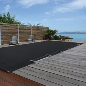Cubierta de barras Classic Plus (negra/negra) de medidas: 10,00m x 3,50m + 25cm de margen en todo el contorno (medidas totales de la cubierta: 10,50m x 4,00m)